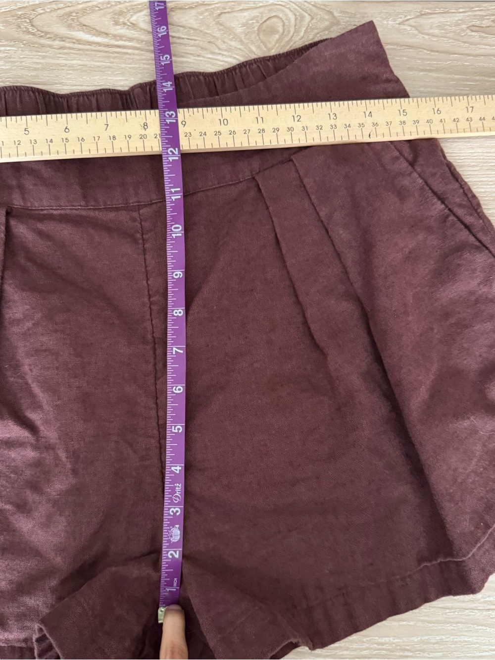 Abercrombie & Fitch Medium Linen Pleated Shorts Brown Relaxed Resort Vacation - Picture 6 of 7